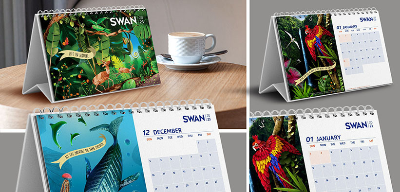 FCBCREAD Swan Calendar Corporate Communication Branding and Design